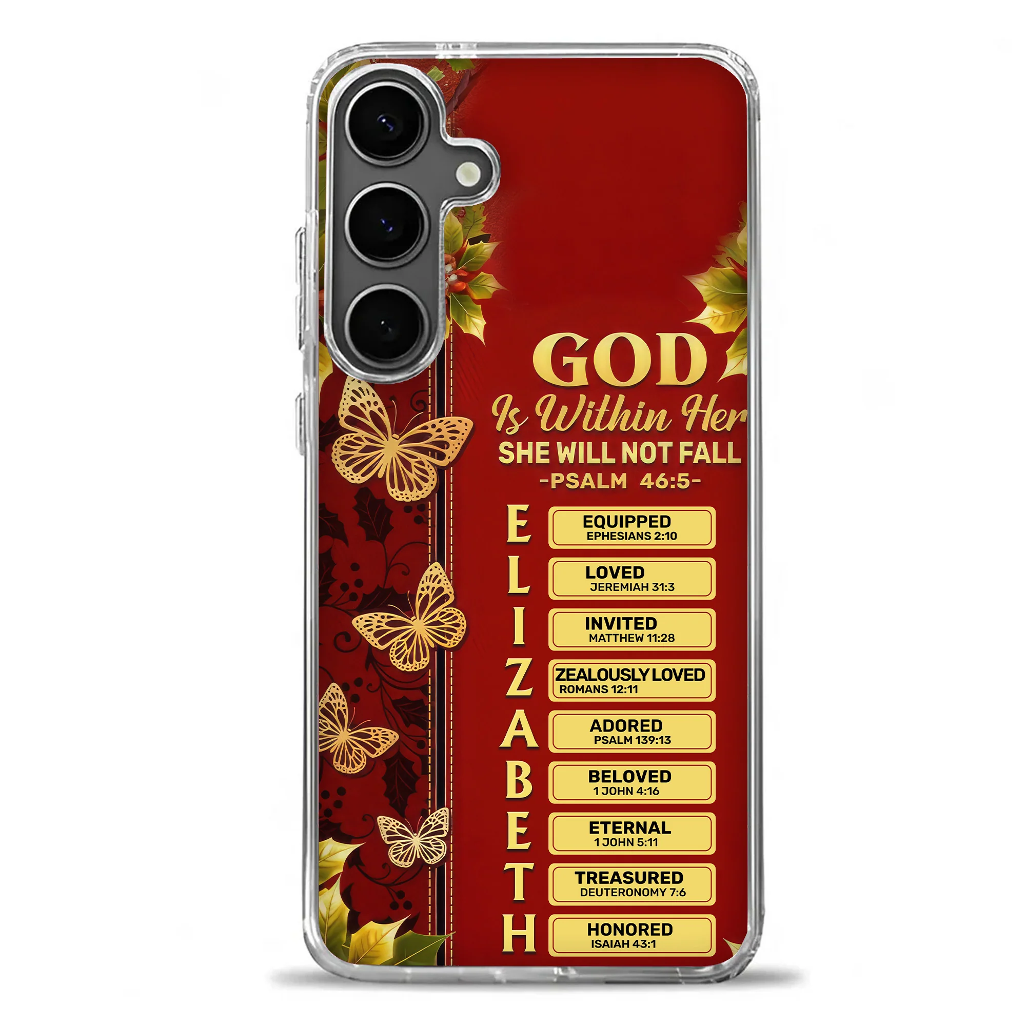 God Is Within Her She Will Not Fall - Personalized Phone Case - Gifts For Christmas TD118 - Image 2