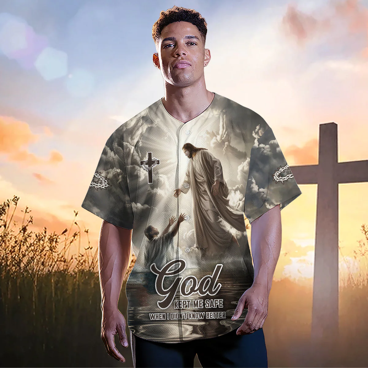 God Kept Me Safe When I Didn’t Know Better Baseball Jersey Bundle - Image 10