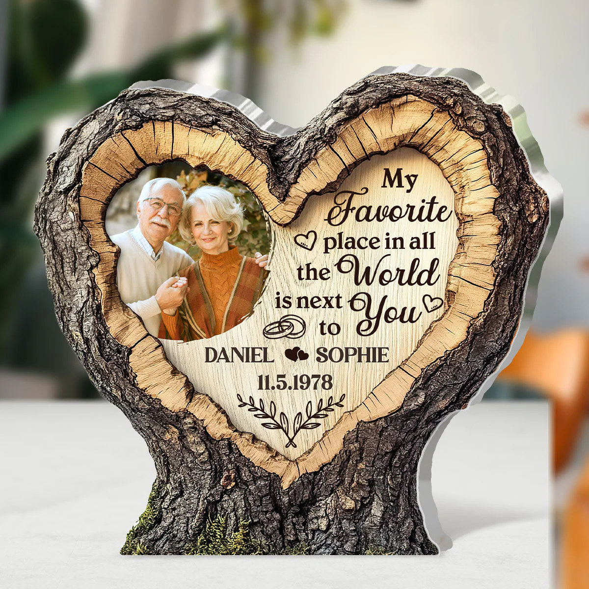 God Knew My Heart Needed You - Personalized Acrylic Plaque TD118 - Image 3