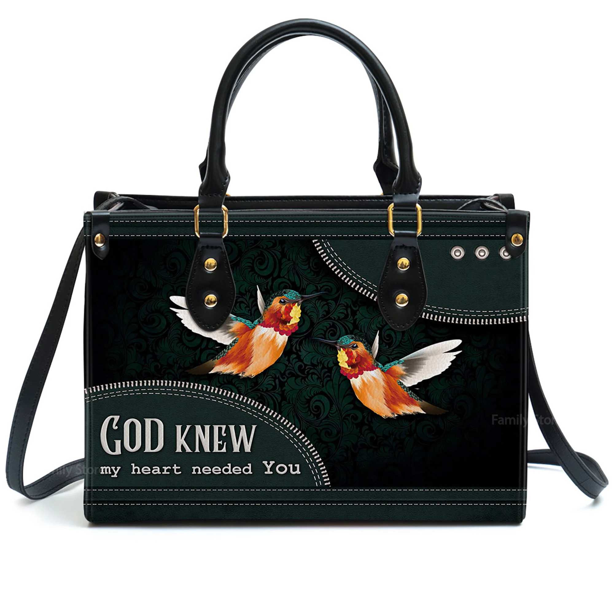 God Knew My Heart Needed You - Thoughtful Gift For Christians - Personalized Leather Handbag With Handle -AT4080749 - Image 2