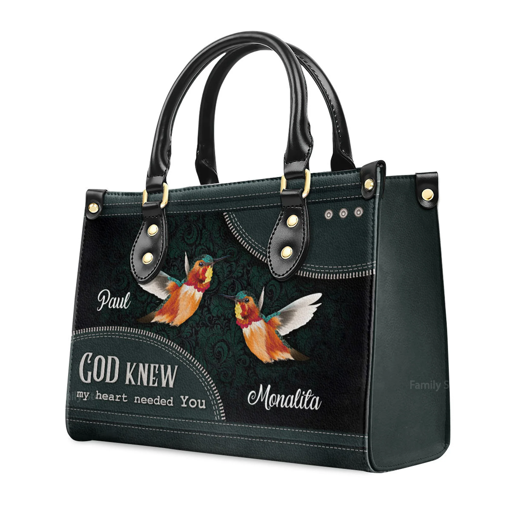 God Knew My Heart Needed You - Thoughtful Gift For Christians - Personalized Leather Handbag With Handle -AT4080749 - Image 3