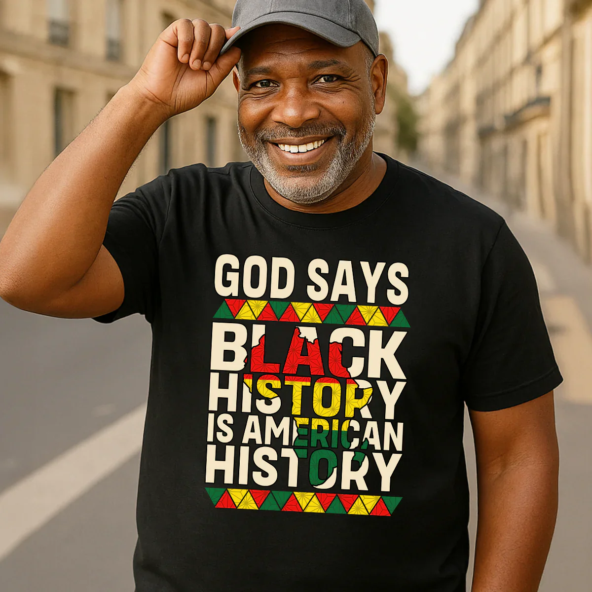 God Says Black History Is American History Shirt - 2D Unisex Tee Shirt | HD95 - Image 4