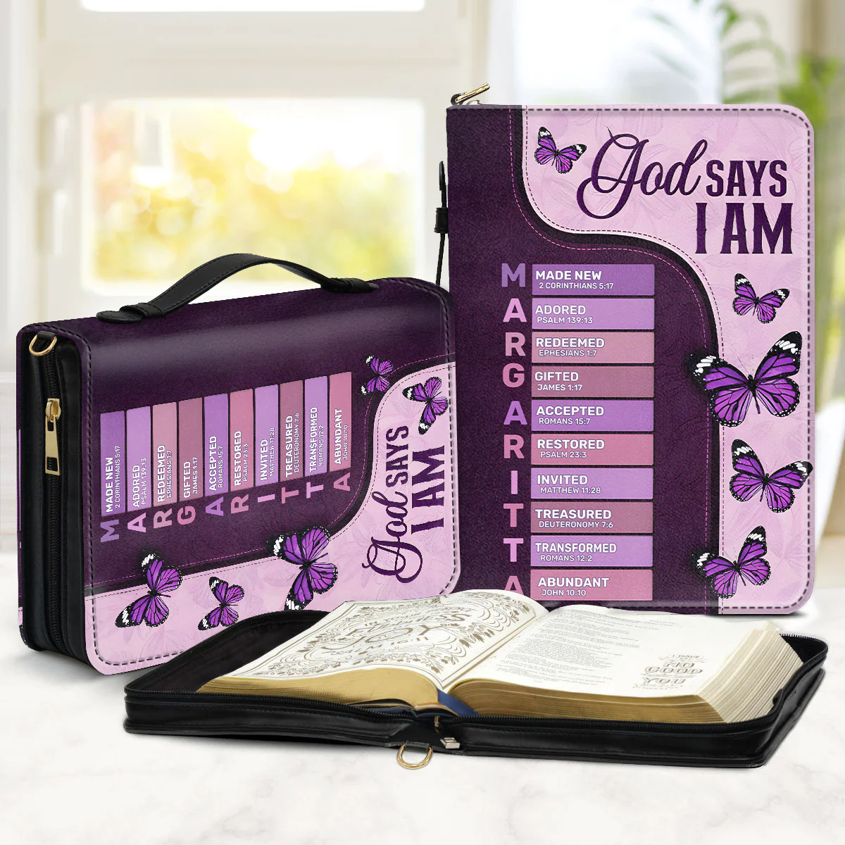 God Says I Am Accepted - Personalized Bible Cover - Image 2