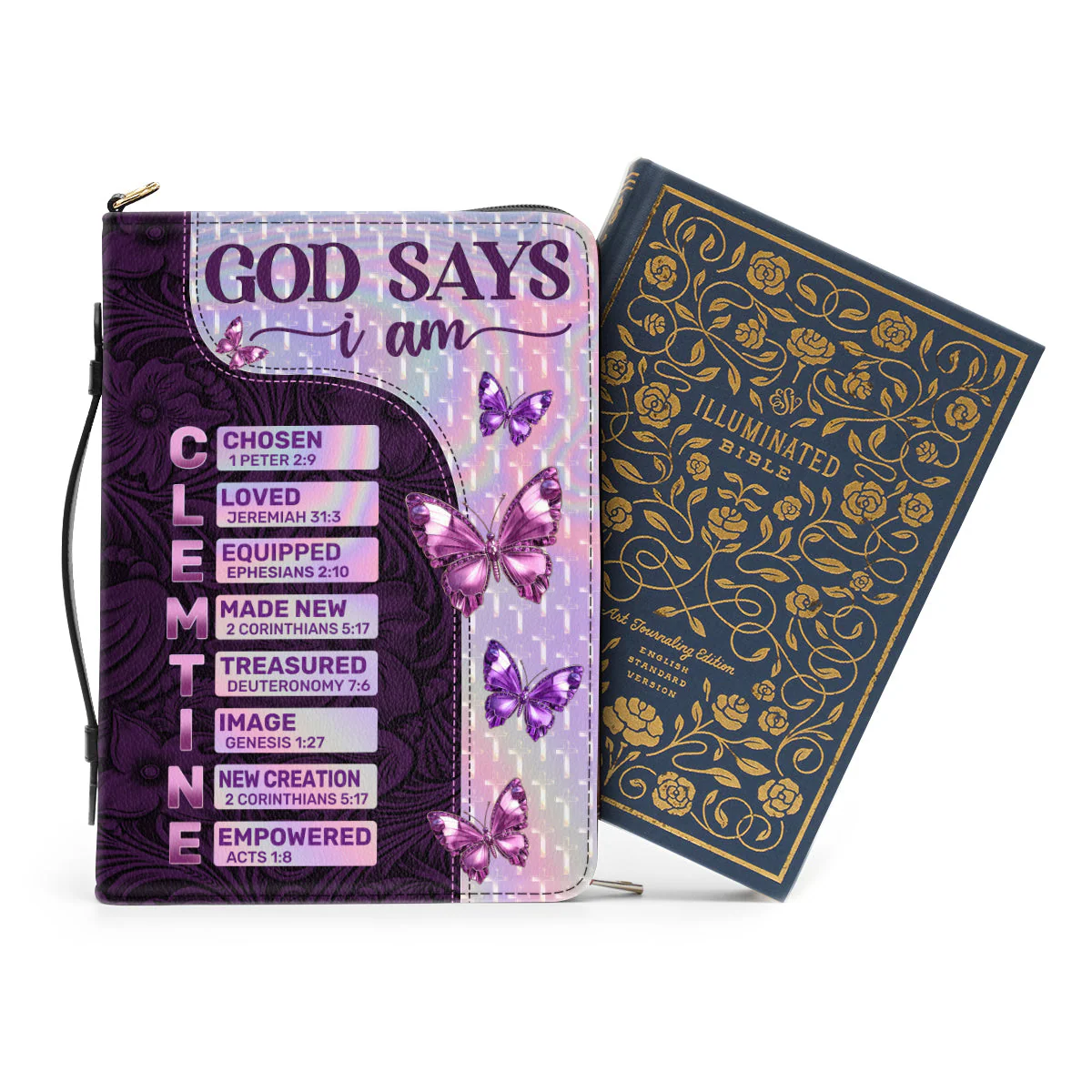 God Says I Am Chosen - Personalized Bible Cover TD118 - Image 2