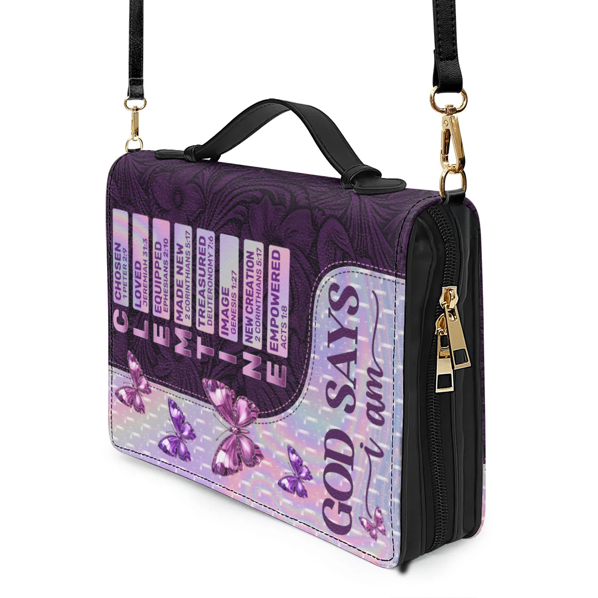 God Says I Am Chosen - Personalized Bible Cover TD118 - Image 4