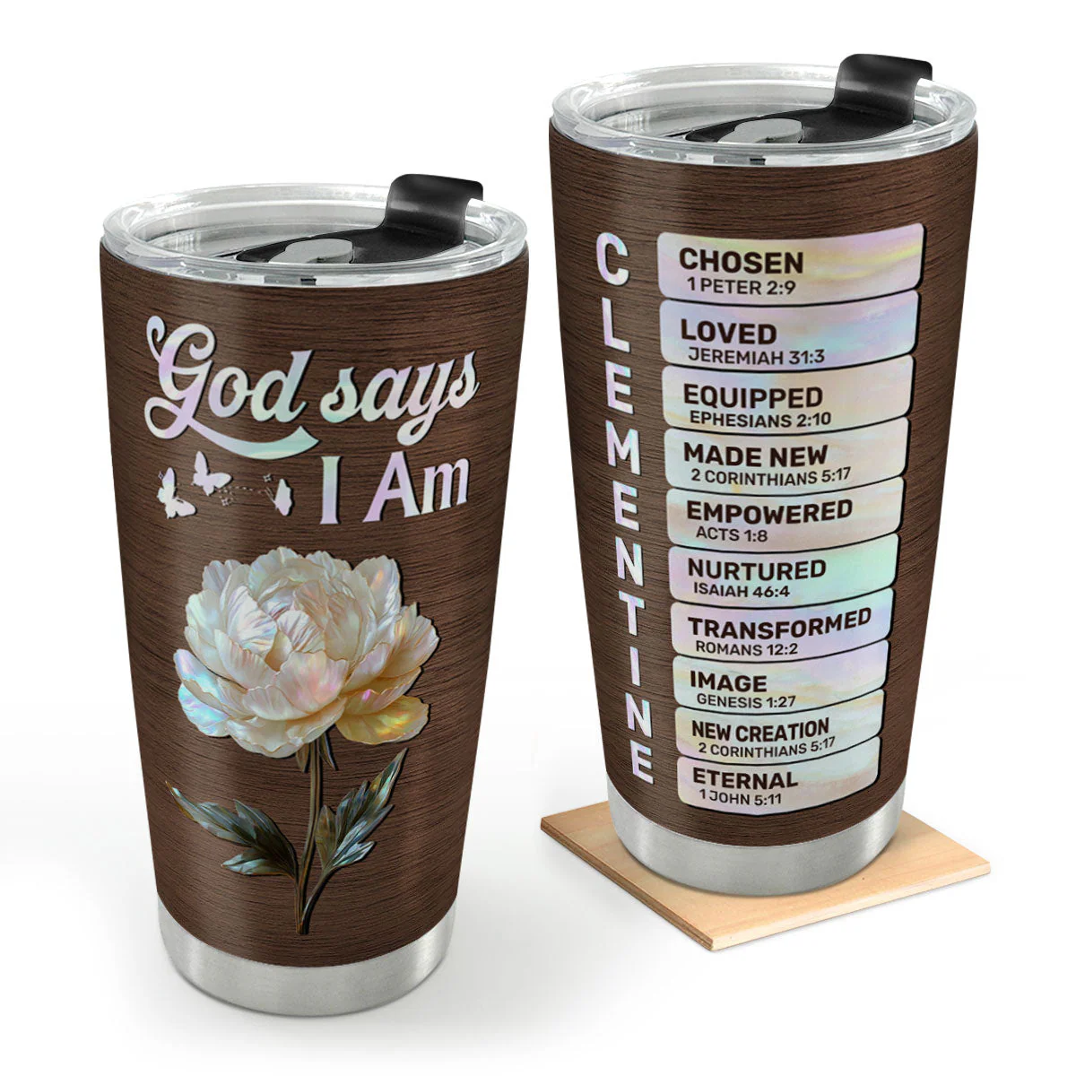 God Says I Am Chosen - Personalized Stainless Steel Tumbler TD118