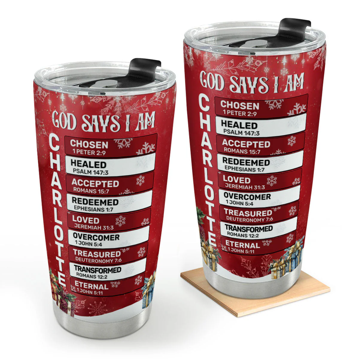 God Says I Am Chosen - Personalized Tumbler - Gift For Christmas TD118