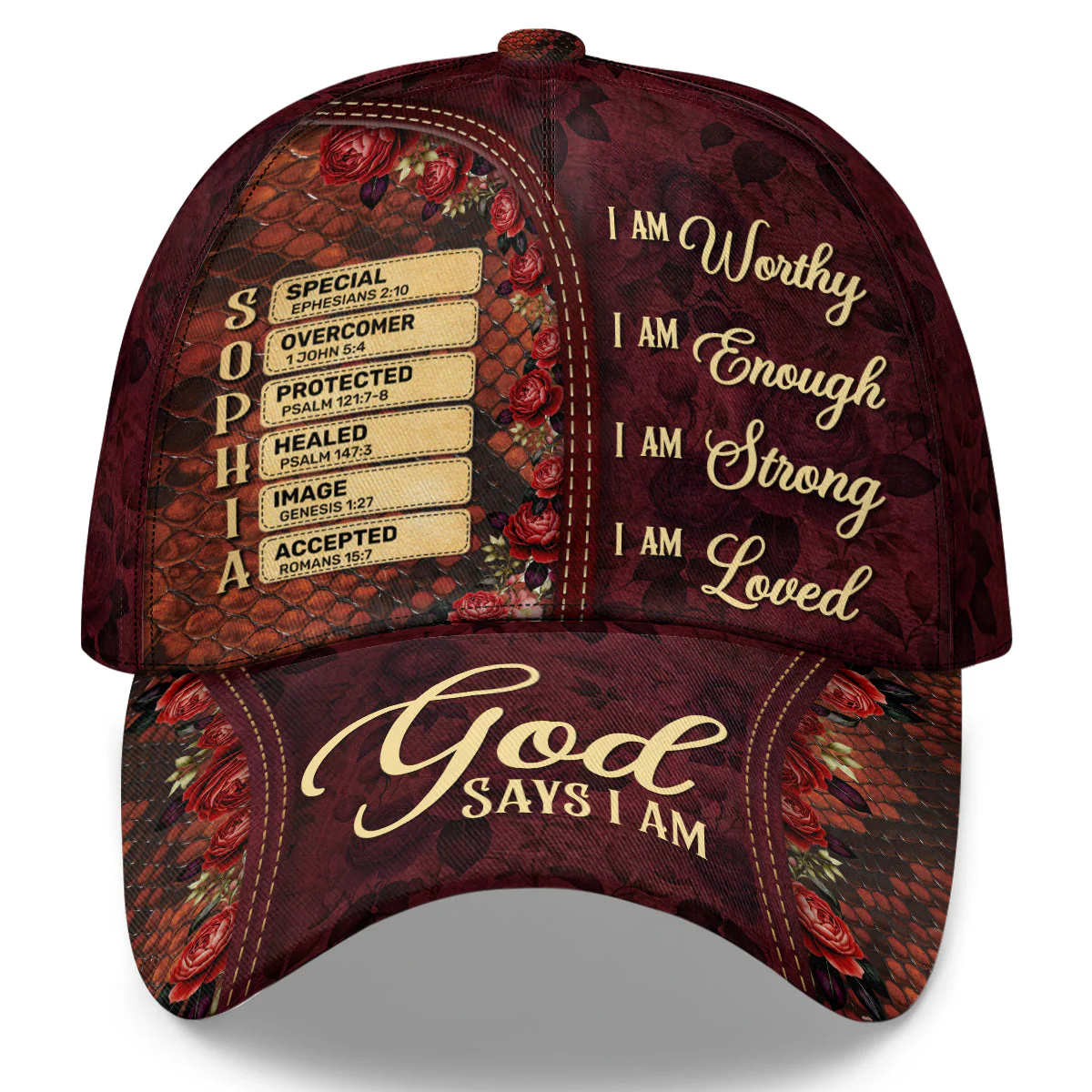 God Says I Am Everything - Personalized Classic Cap - Christian Gift For Mom, Grandma BA01