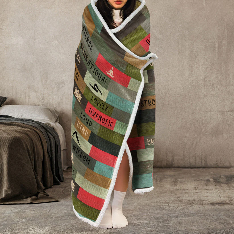 God Says I Am Fearless And Bold - Personalized Wearable Hooded Blanket - Gift For Women Black African - CLGOD02 NA94 - Image 4