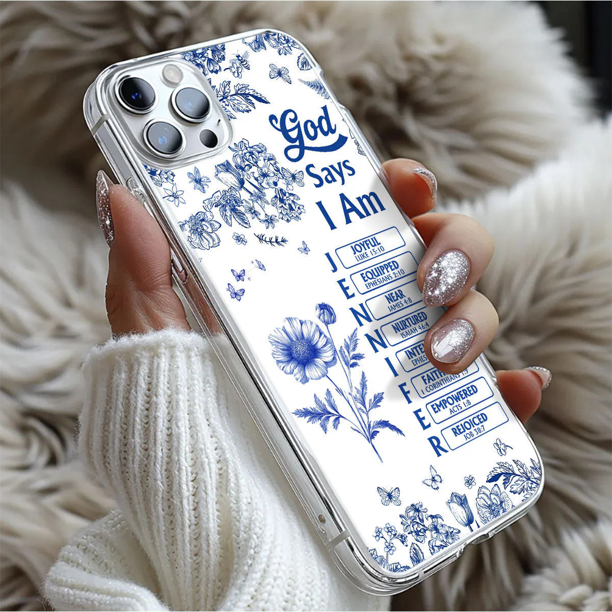 God Says I Am Joyful - Personalized Phone Case TD118 - Image 5