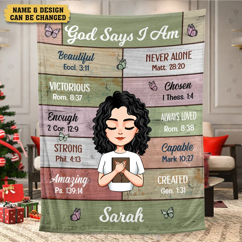 God Says I Am Never Alone - Personalized Blanket - Best Gift For Birthday | CLGOD05 TD118 - Image 3