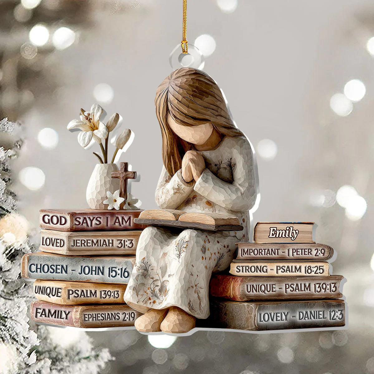 God Says I Am - Personalized 1-Layer Acrylic Ornament HL128 - Image 5