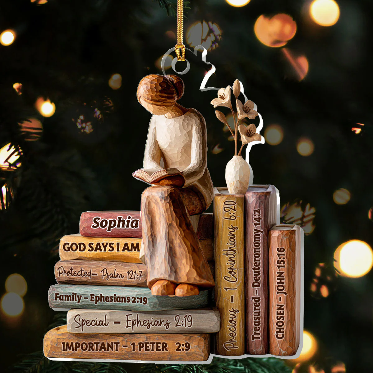 God Says I Am - Personalized 1-Layer Acrylic Ornament HL128