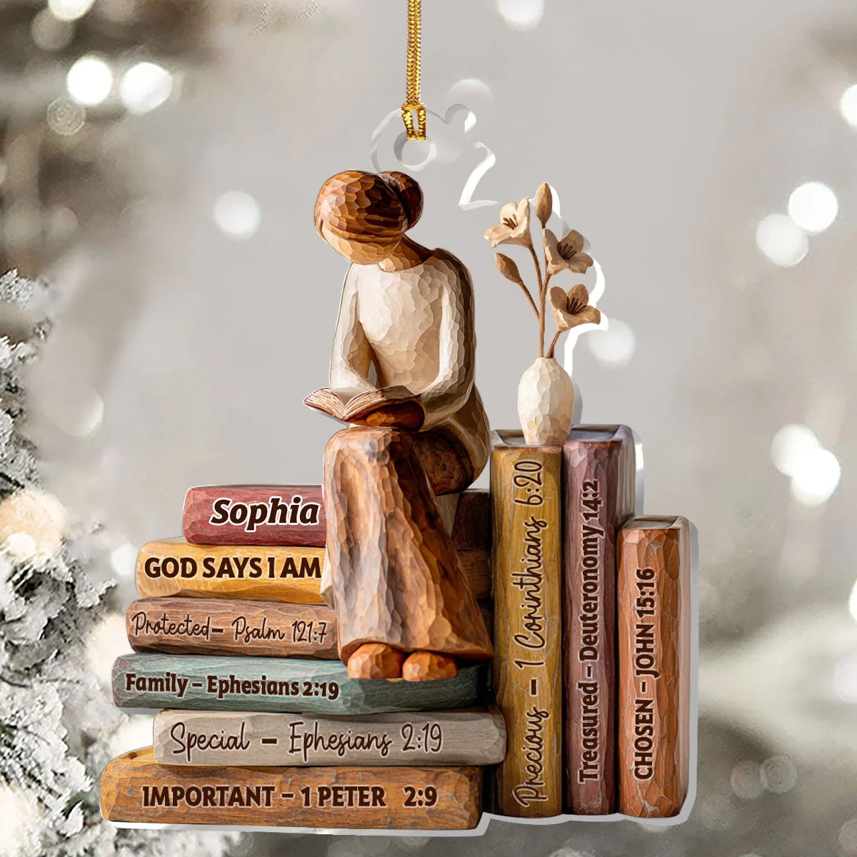 God Says I Am - Personalized 1-Layer Acrylic Ornament HL128 - Image 4
