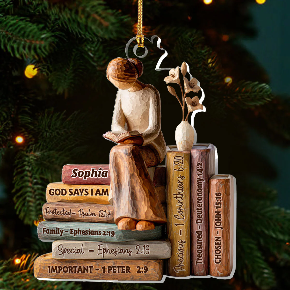 God Says I Am - Personalized 1-Layer Acrylic Ornament HL128 - Image 6