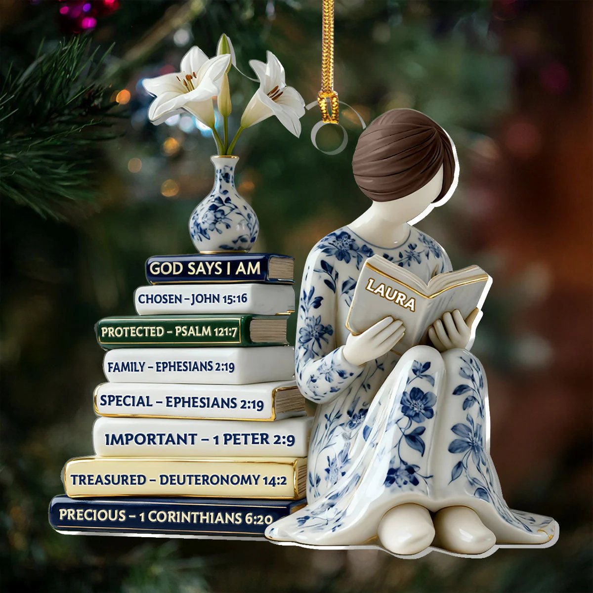 God Says I Am - Personalized 1-Layer Acrylic Ornament HL128