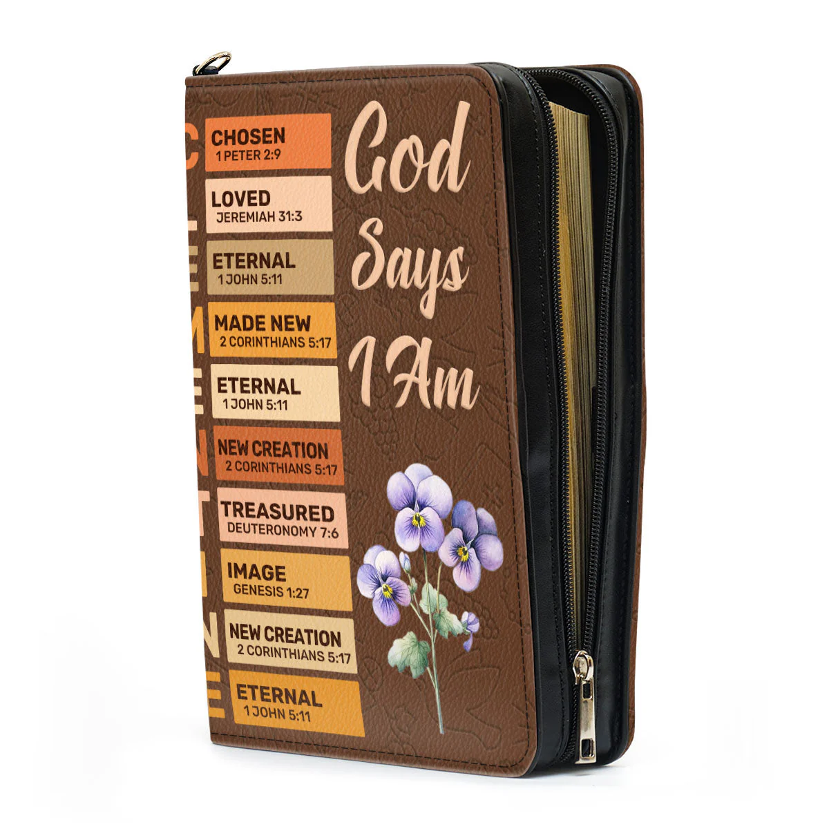 God Says I Am - Personalized Bible Cover TD118 - Image 3