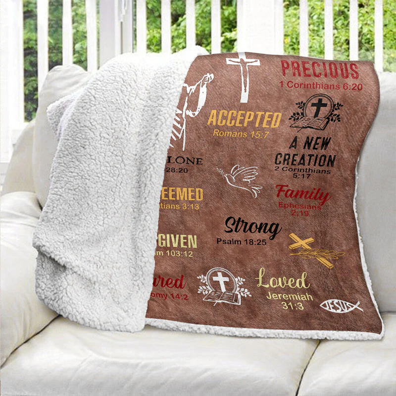 God Says I Am - Personalized Blanket HL128 - Image 5