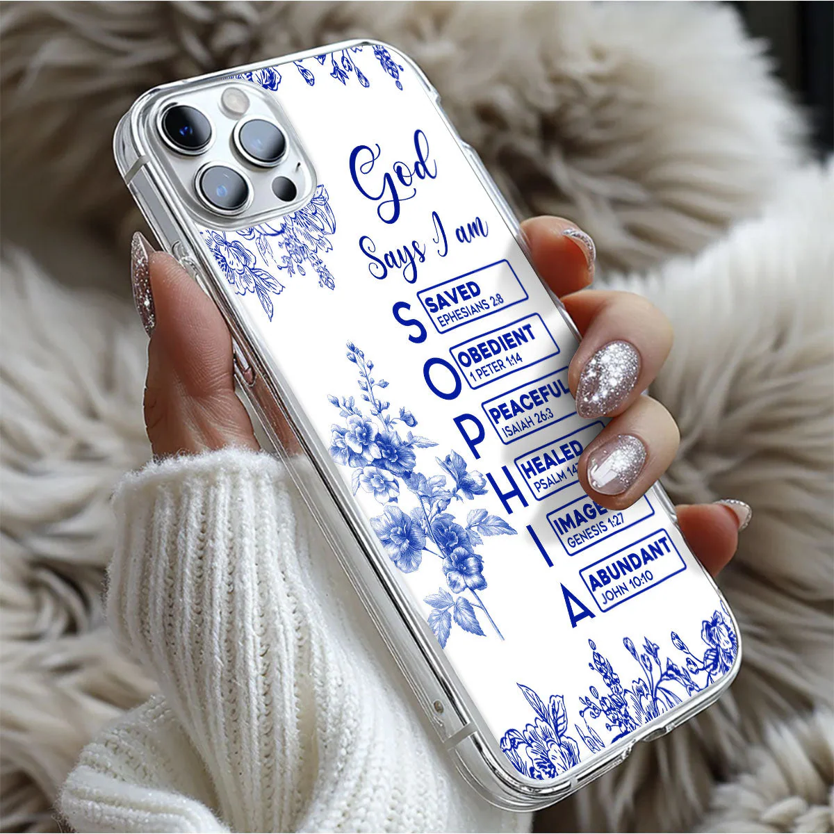 God Says I Am - Personalized Phone Case - Image 5