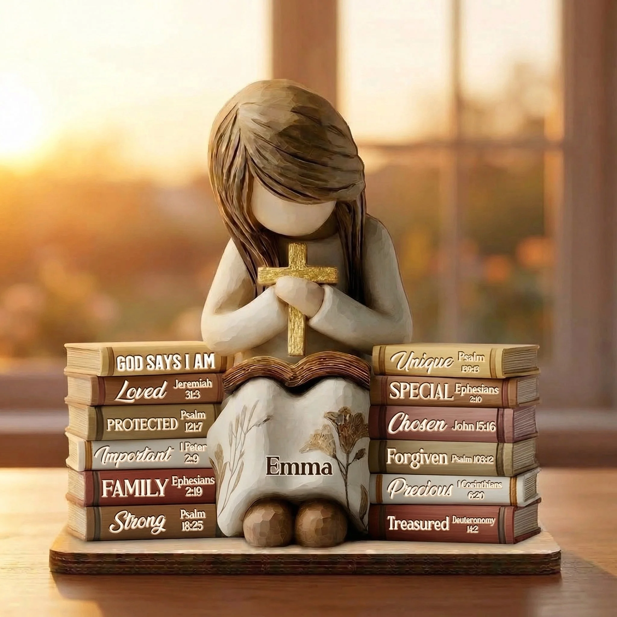 God Says I Am - Personalized Shaped Wooden Plaque - Christian Gift For Her BA01 - Image 5