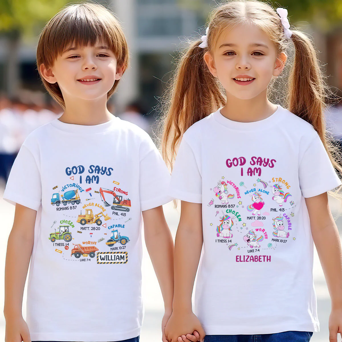 God Says I Am - Personalized Shirt - First Day Of School Gift For Kids - Image 3