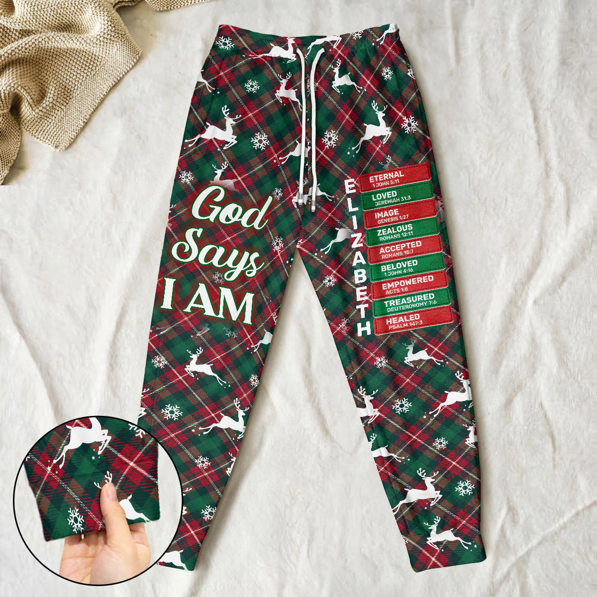 God Says I Am - Personalized Sweatpants HL128