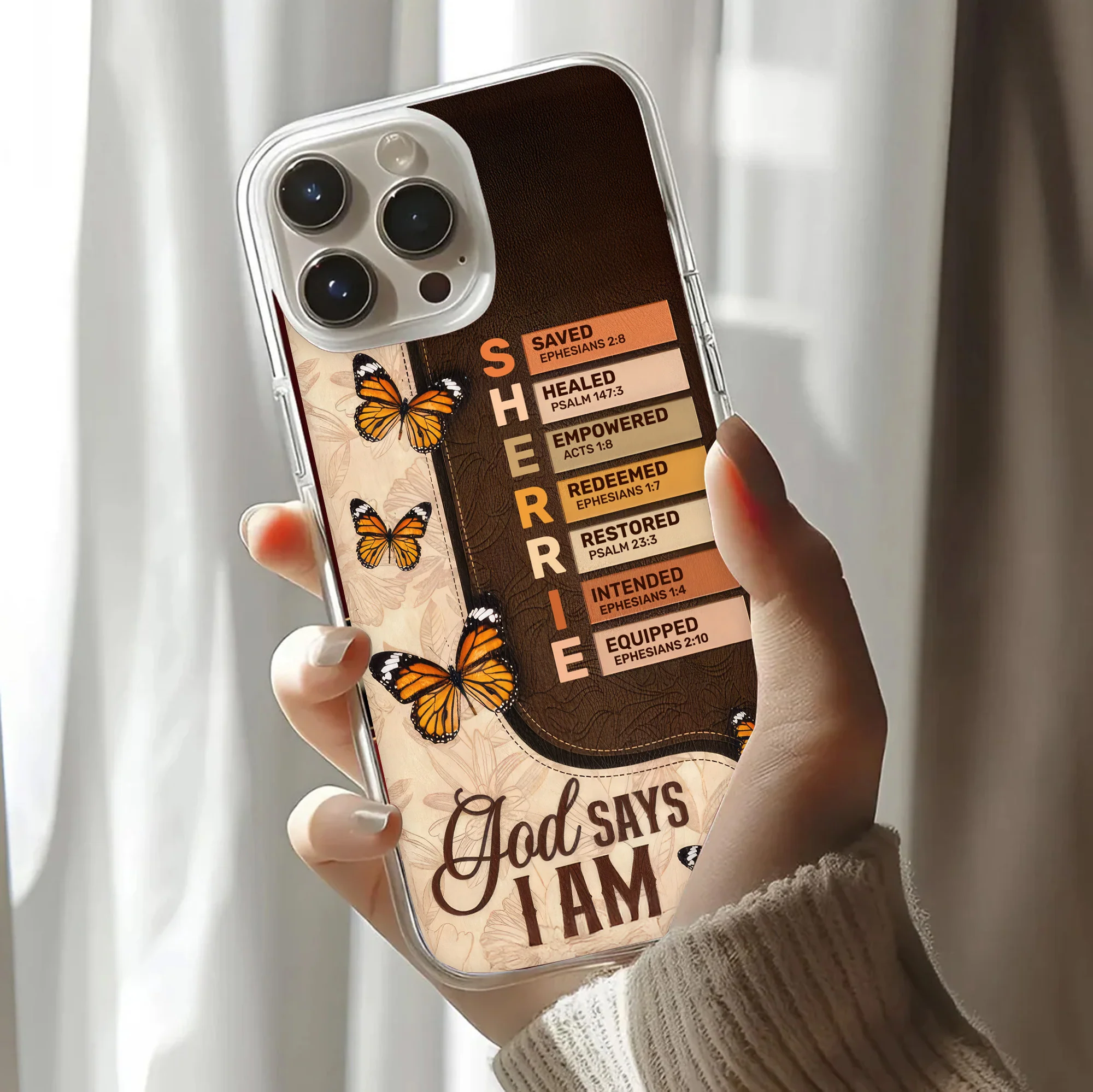 God Says I Am Saved - Personalized Phone Case TD118 - Image 3