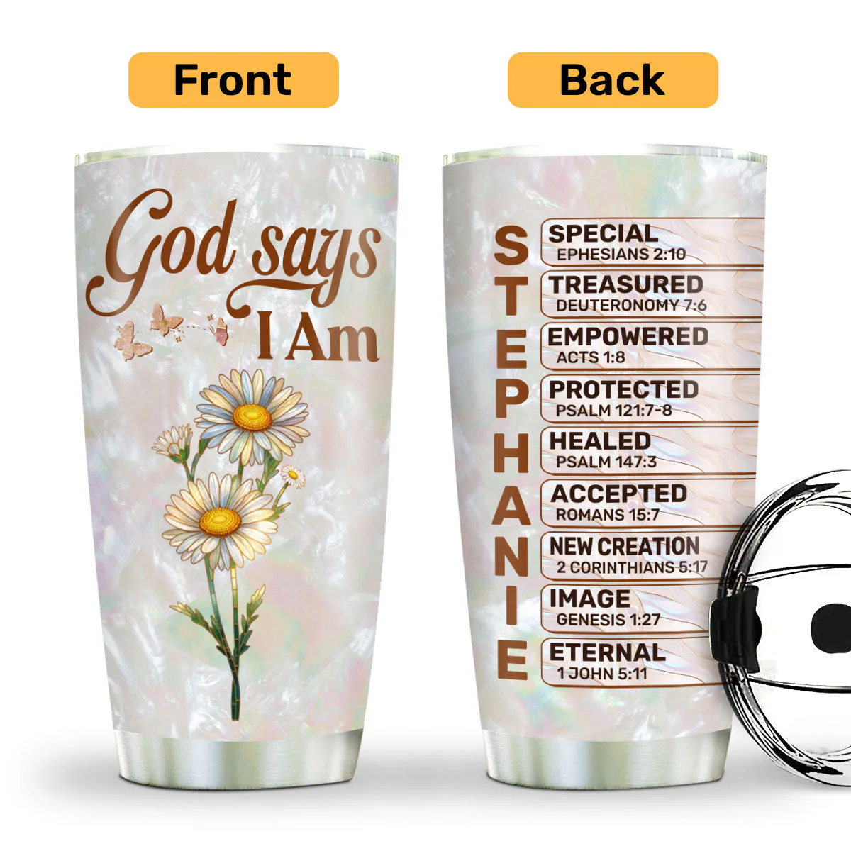 God Says I Am Special - Personalized Stainless Steel Tumbler TD118 - Image 2