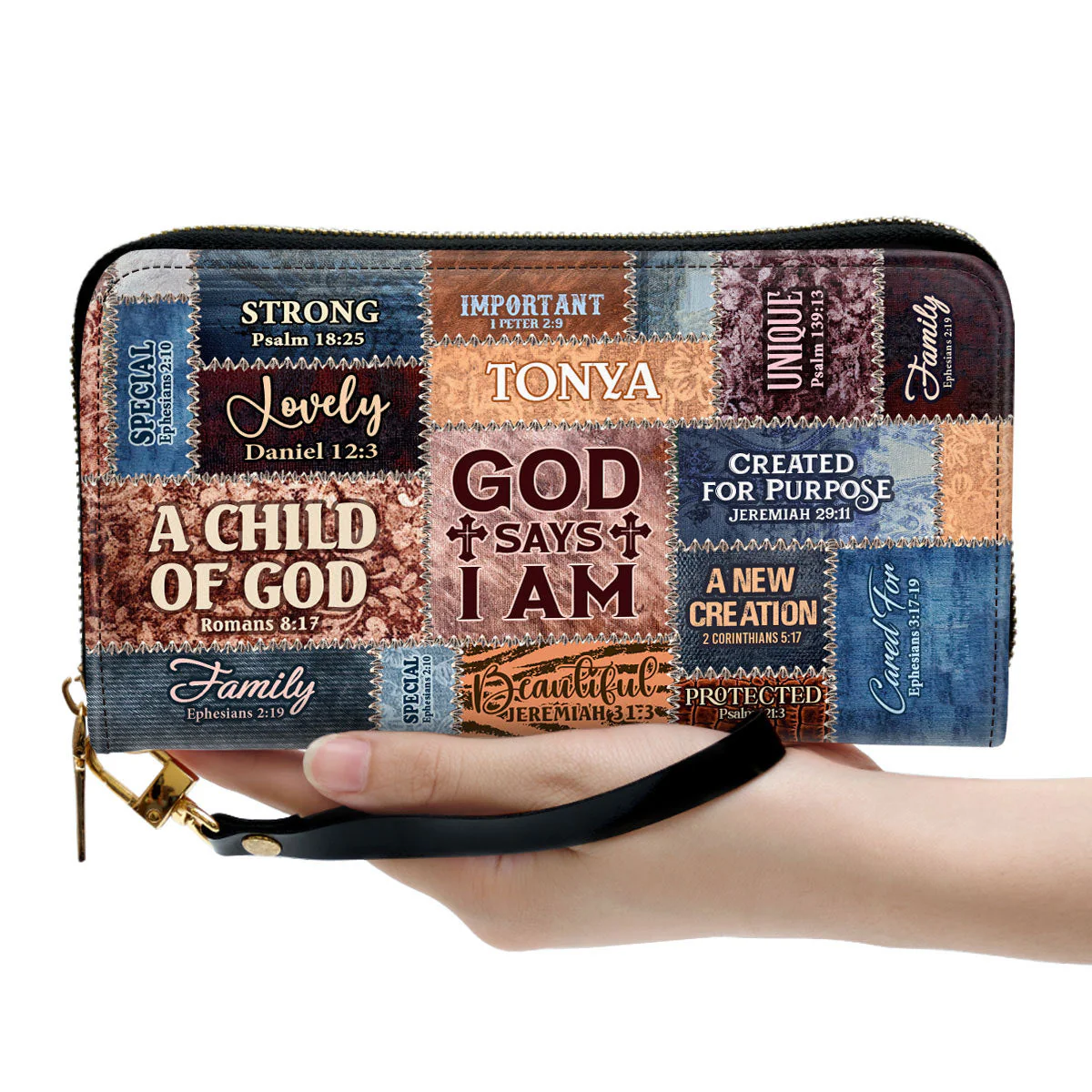 God Says I Am - Thoughtful Gift For Christians - Personalized Leather Long Wallets - AT4080972 - Image 4