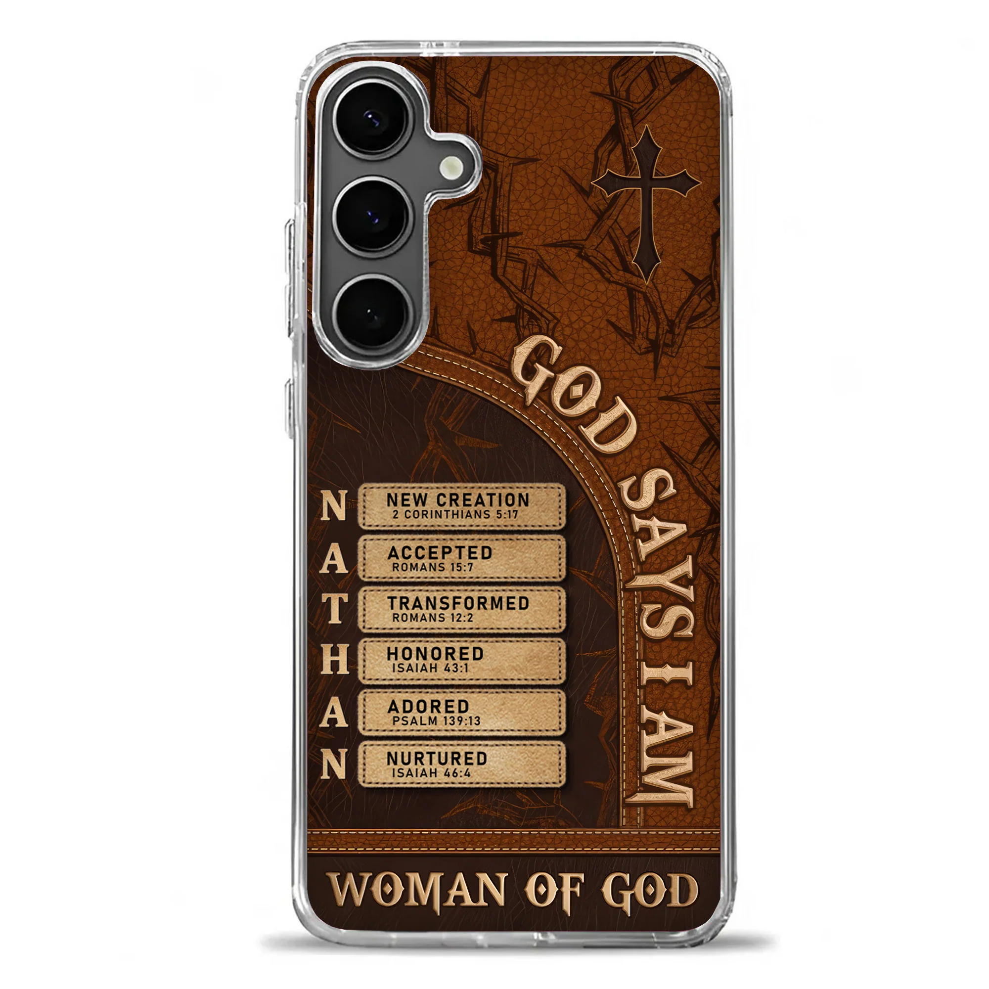 God Says I Am Woman Warrior Of God - Personalized Phone Case TD118 - Image 2