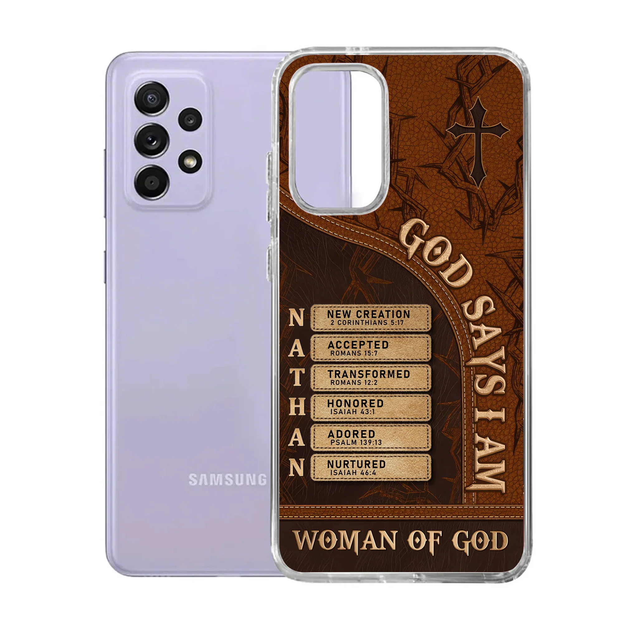 God Says I Am Woman Warrior Of God - Personalized Phone Case TD118 - Image 6