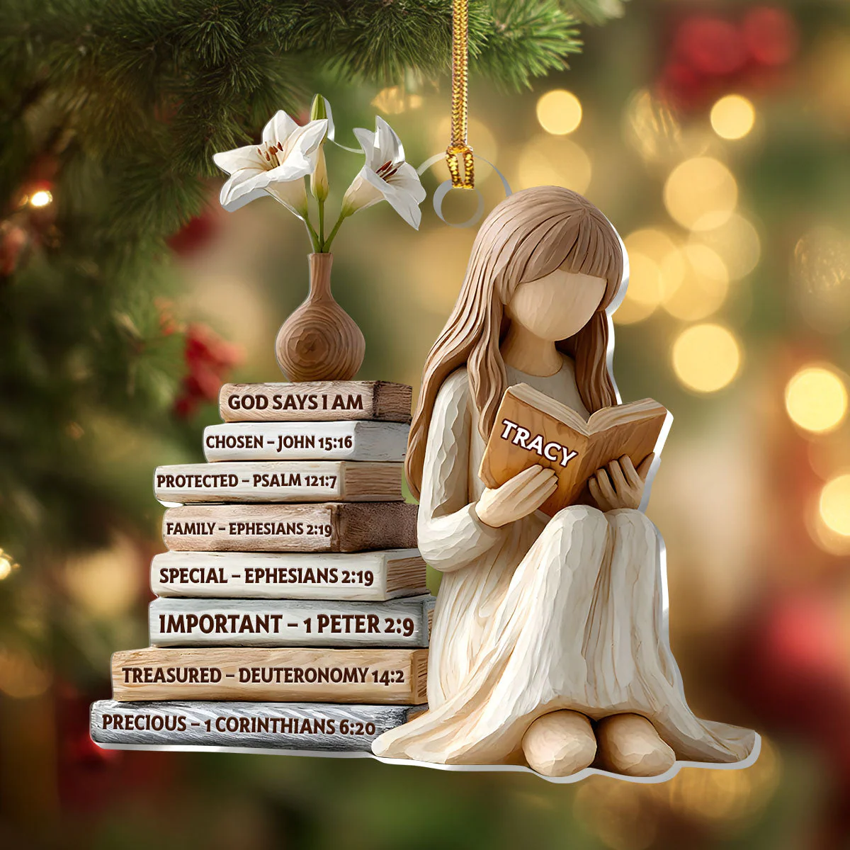 God Says I Am Young Teen Edition - Personalized 1-Layer Acrylic Ornament HL128 - Image 5