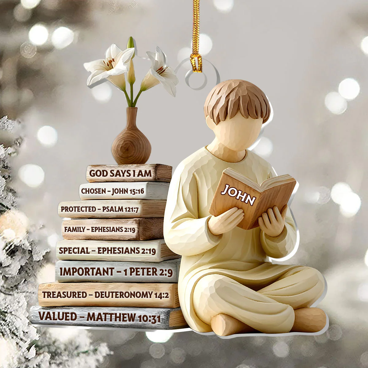 God Says I Am Young Teen Edition - Personalized 1-Layer Acrylic Ornament HL128 - Image 6