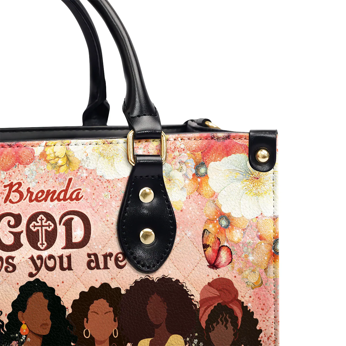 God Says You Are Afro Women - Personalized Leather Handbag - Faith Gift Gift For Her HD95 - Image 6