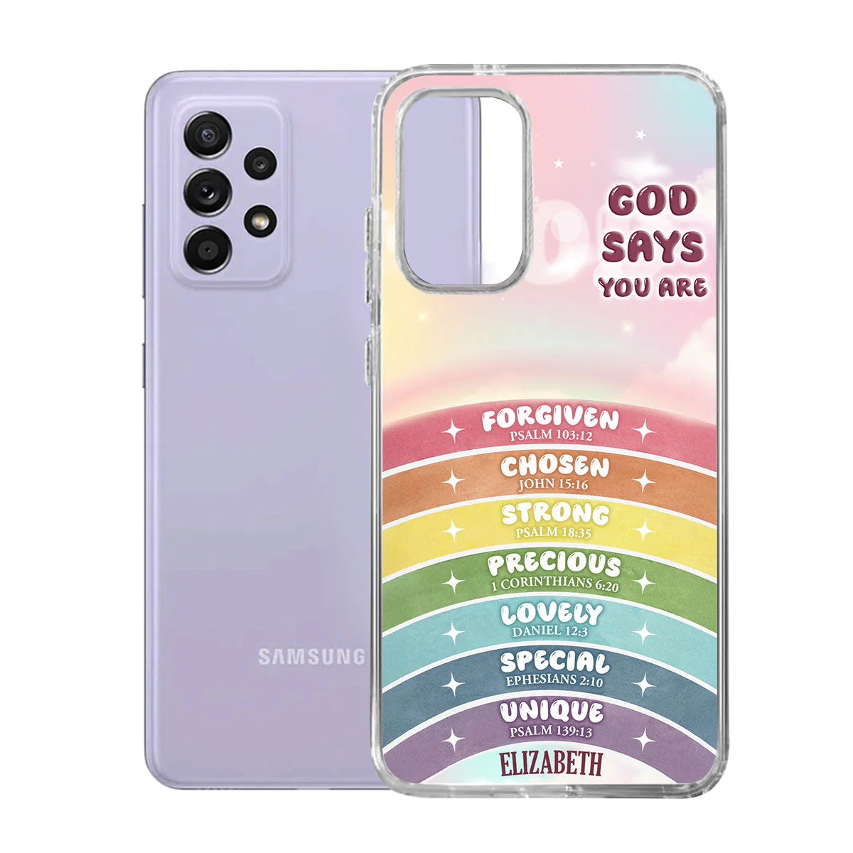 God Says You Are Colorful -Personalized Phone Case - Christian Gift For Mom, Daughter BA01 - Image 6