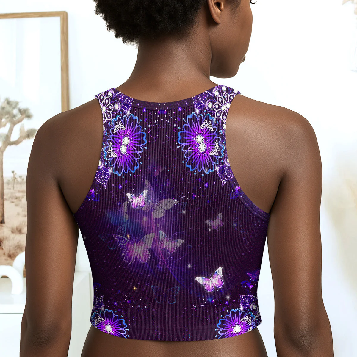 God Says You Are - Personalized Leggings & Crop Tank Top HN02 - Image 3