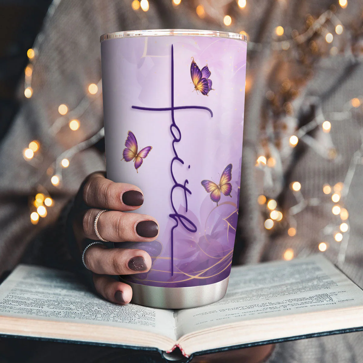 God Says You Are - Personalized Stainless Steel Tumbler - Gift for Her HL128 - Image 3