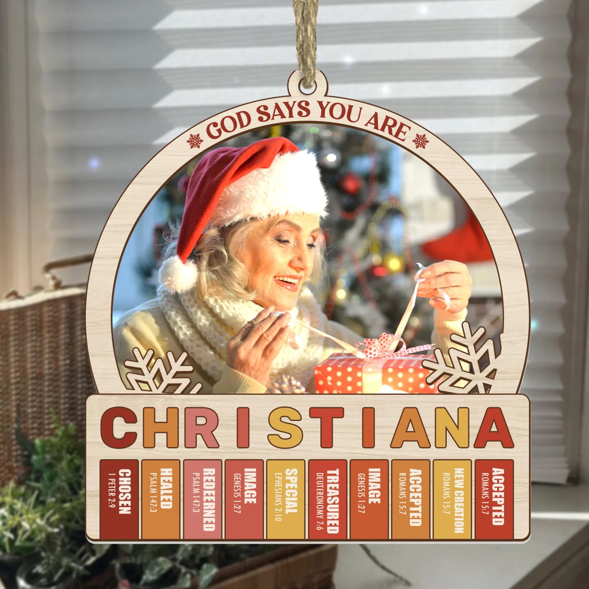 God Says You Are - Personalized Suncatcher Ornament - Gift For Her HN02. - Image 5