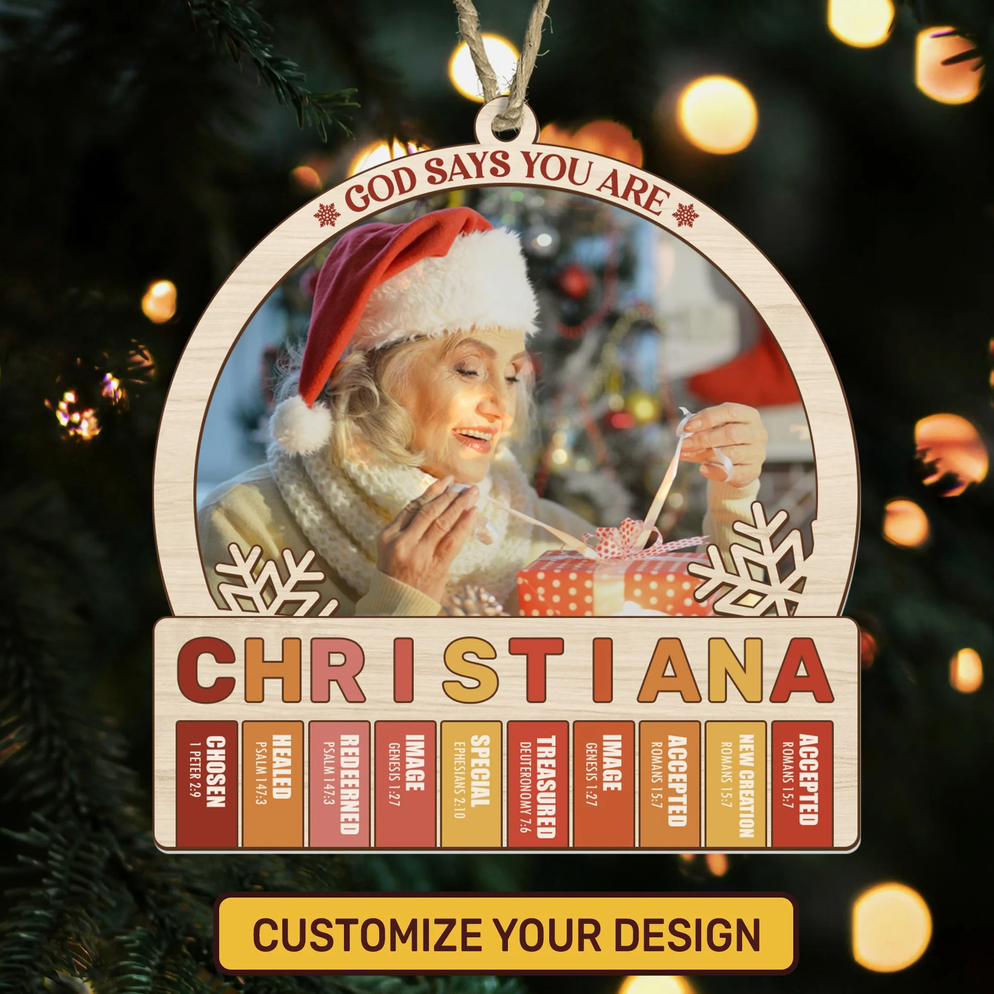 God Says You Are - Personalized Suncatcher Ornament - Gift For Her HN02. - Image 6