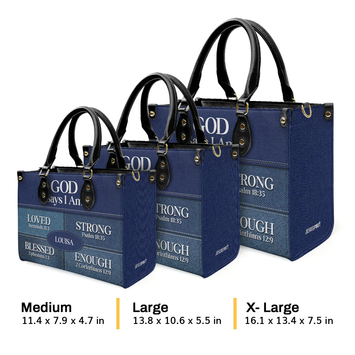 God Says You Are Religious Gift For Worship Friends - Personalized Leather Handbag Black African - PT - Image 4