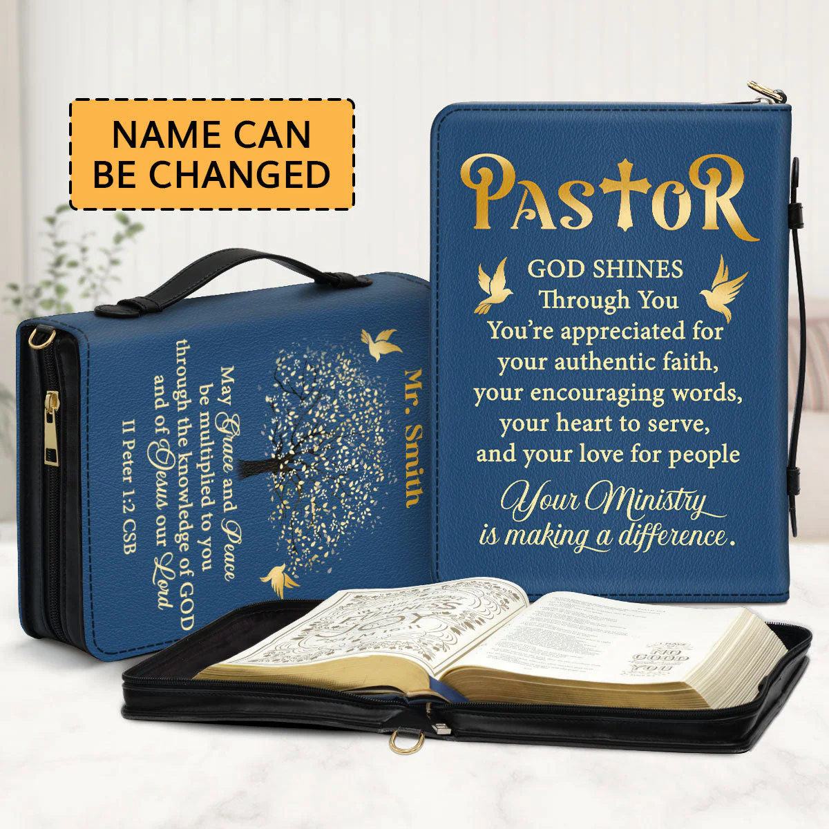 God Shines Through You - Personalized Bible Cover