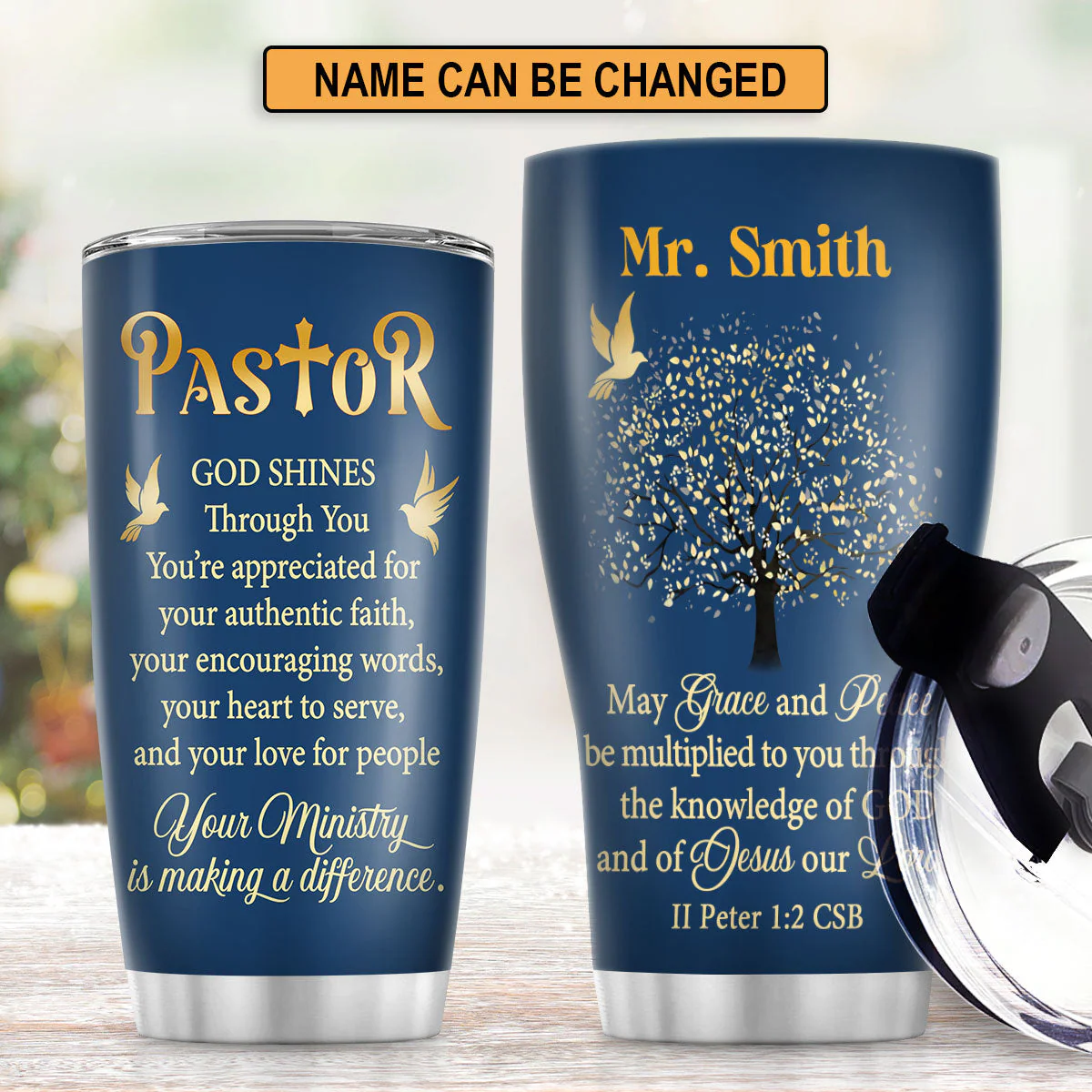 God Shines Through You - Personalized Stainless Steel Tumbler