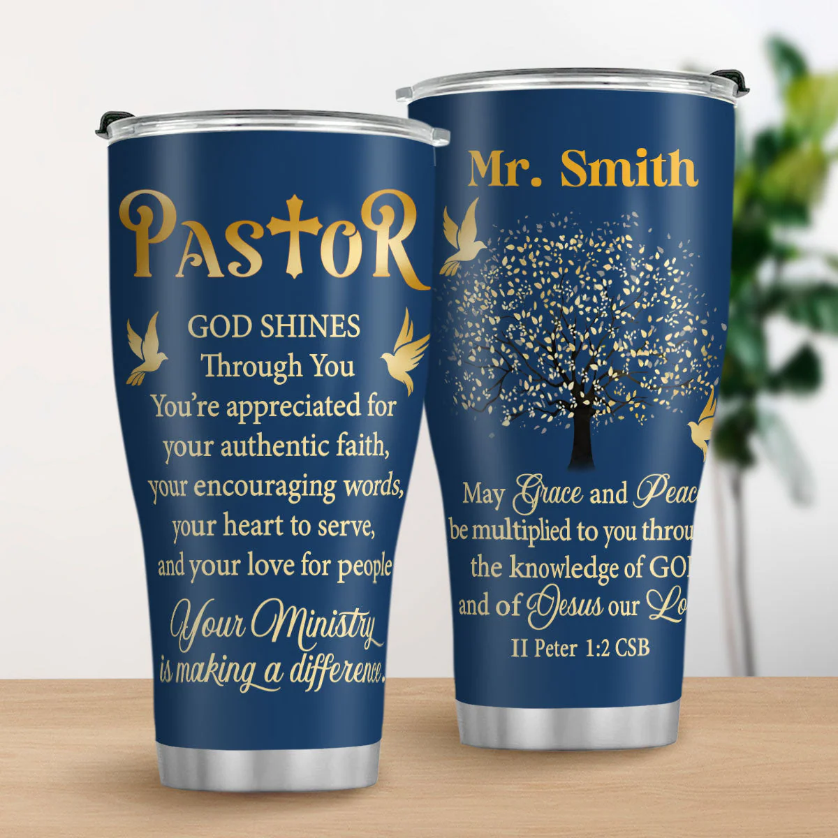 God Shines Through You - Personalized Stainless Steel Tumbler - Image 6
