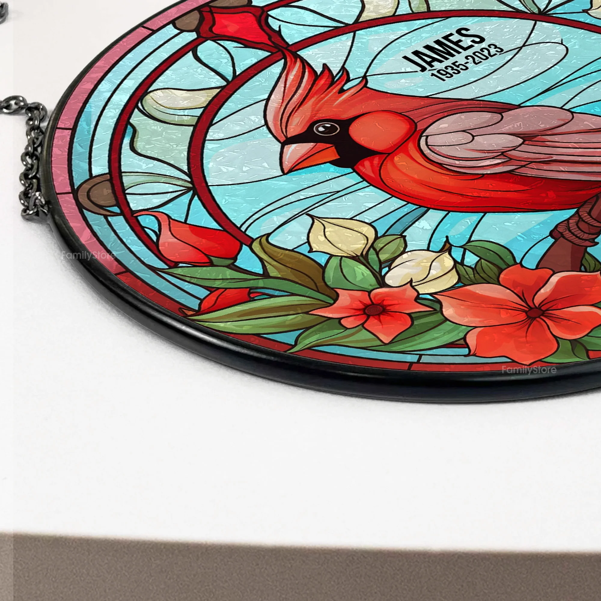 Gone But Never Forgotten - Memorial Gift - Personalized Stained Glass Window Hanging Suncatcher NA94 - Image 4