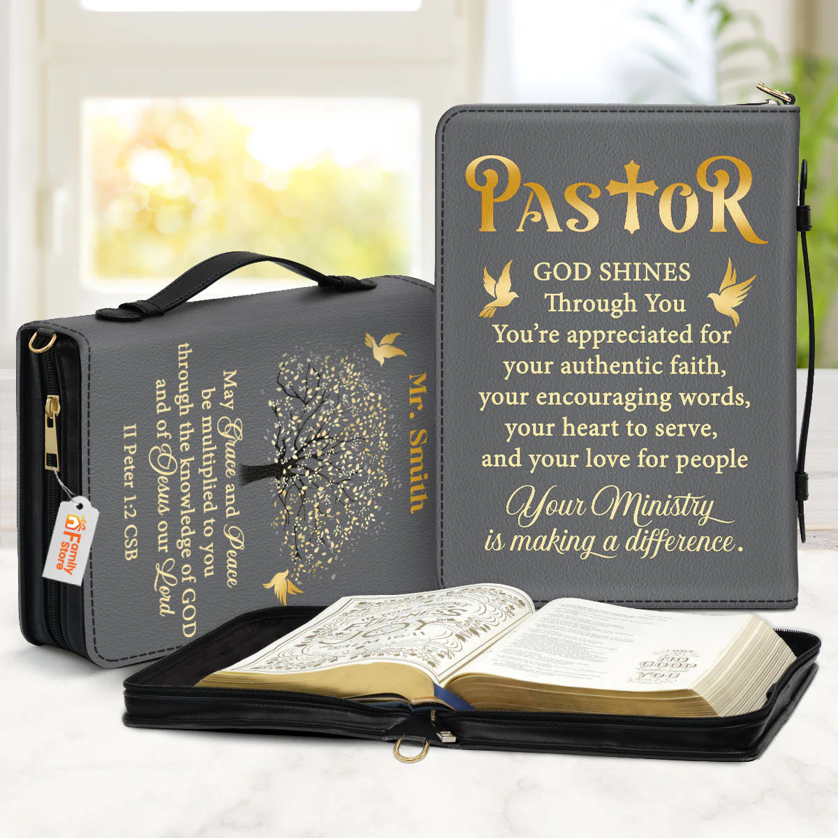 Grace And Peace - Beautiful Personalized Bible Covers - AT4082414 - Image 2