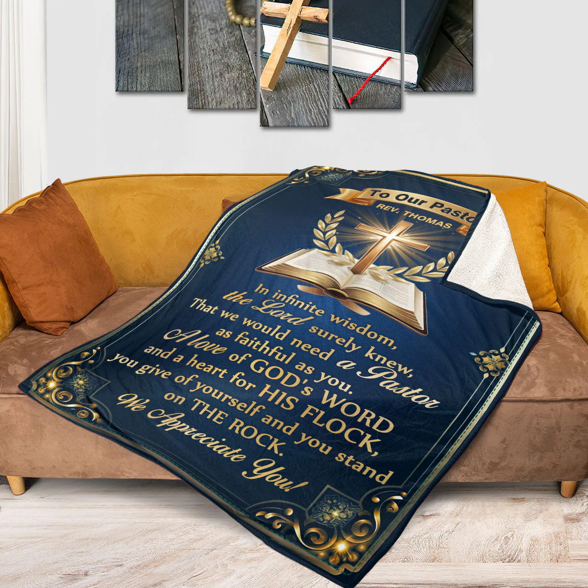 Grace Pastor - Personalized Fleece Blanket | TD118 - Image 2