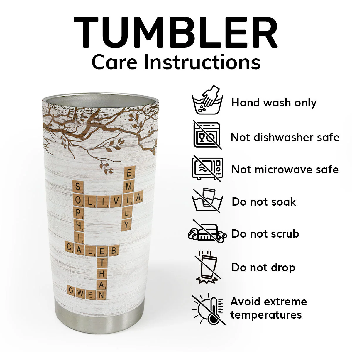 Grandchildren Make Life More Grand - Personalized Stainless Steel Tumbler - Gift For Her | HN02 - Image 5