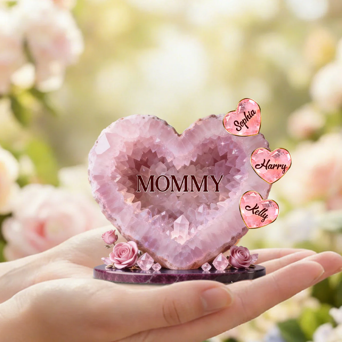 Grandma And Mommy Heart - Personalized Acrylic Plaque - Gift For Mom, Grandma HN02 - Image 2