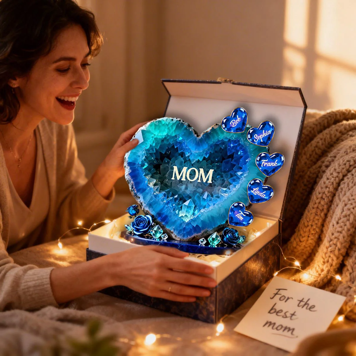 Grandma And Mommy Heart - Personalized Acrylic Plaque - Gift For Mom, Grandma HN02 - Image 3