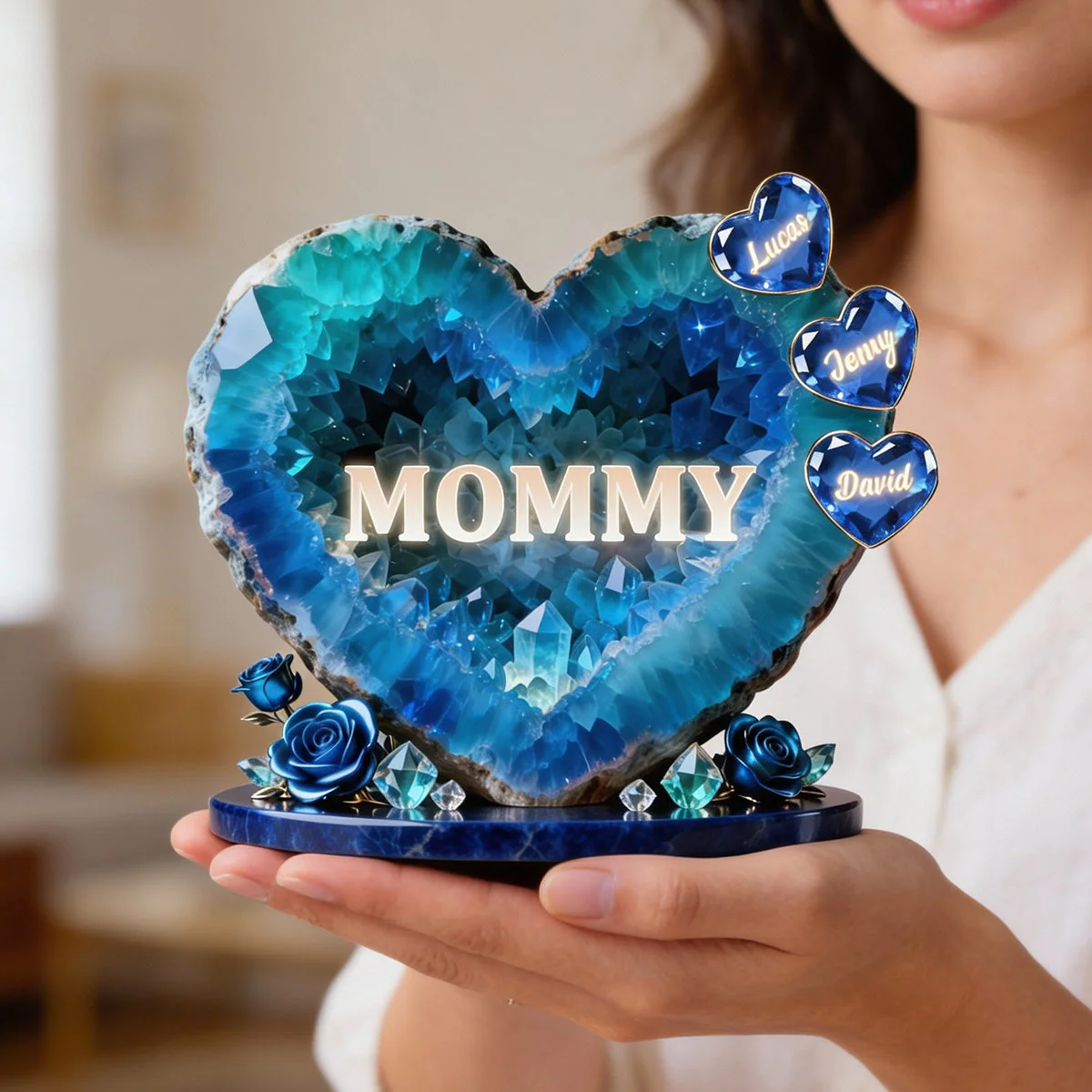 Grandma And Mommy Heart - Personalized Acrylic Plaque - Gift For Mom, Grandma HN02 - Image 7